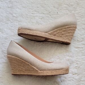 J. Crew Cream/ Metallic Espadrilles
